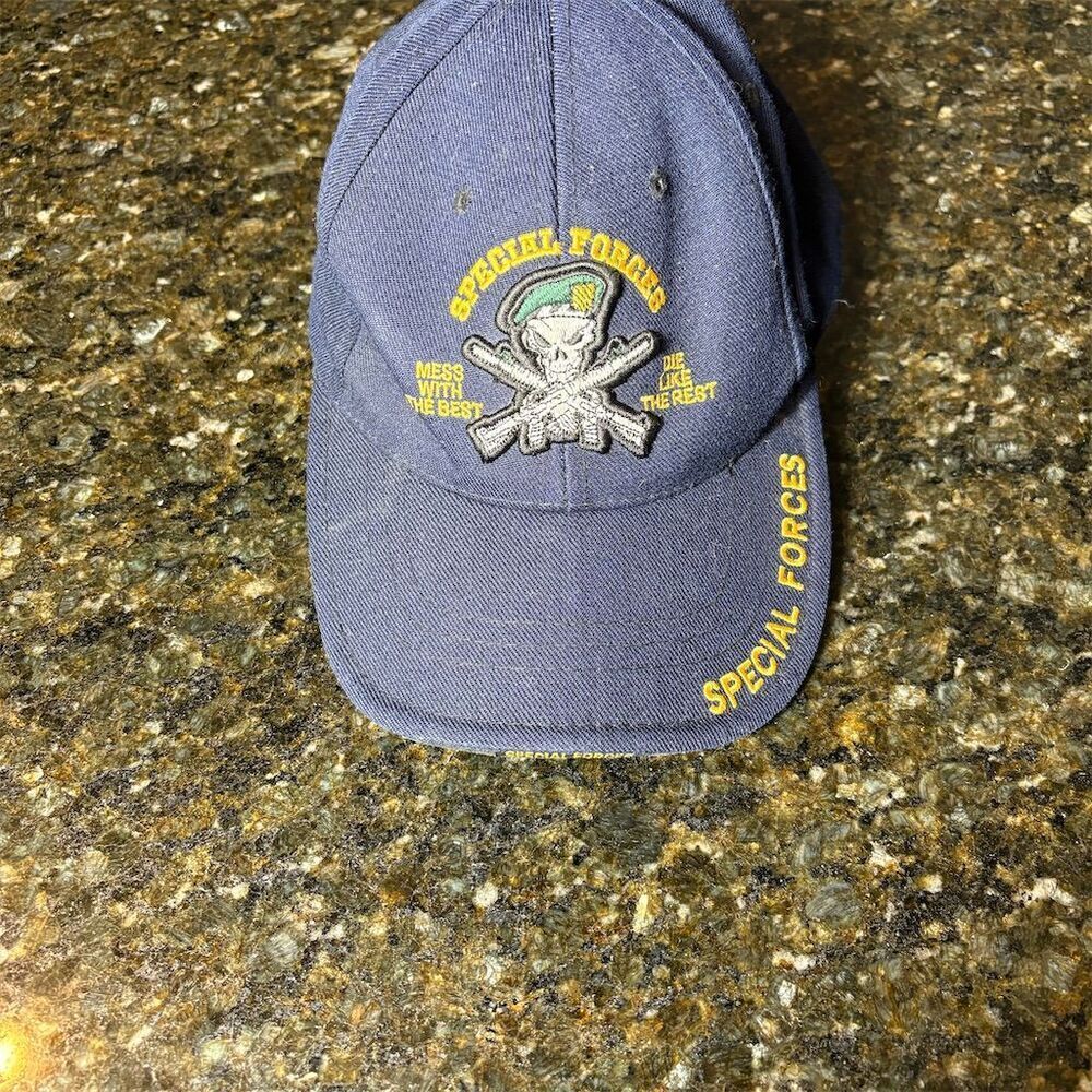 Rapid Dominance Special Forces Men's Blue Cap Adjustable Embroidered Hat